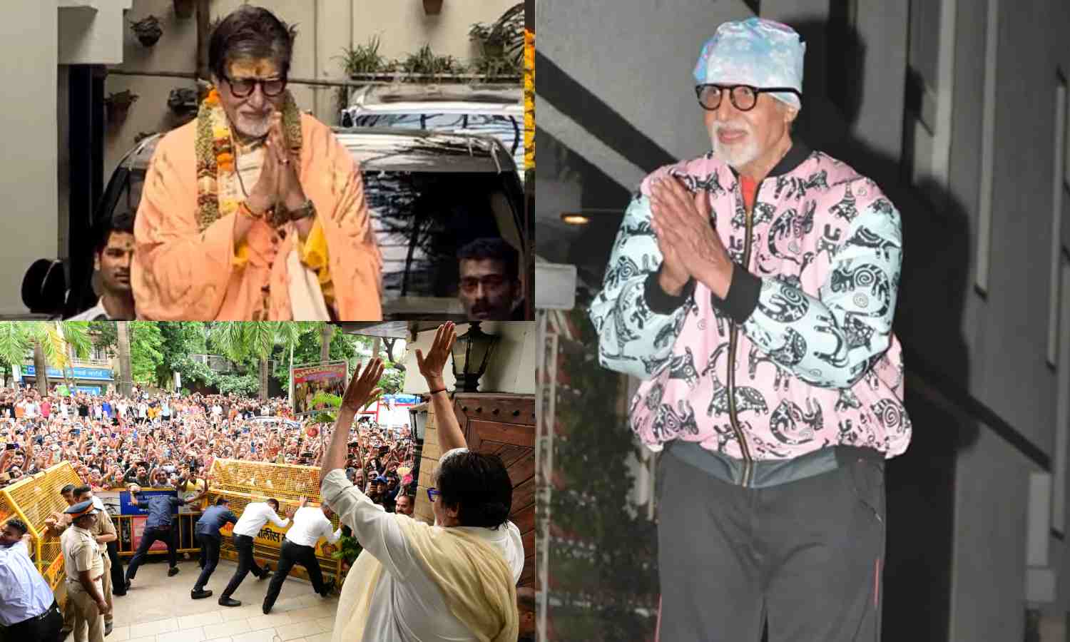 Amitabh Bachchan birthday grand welcome from fans video