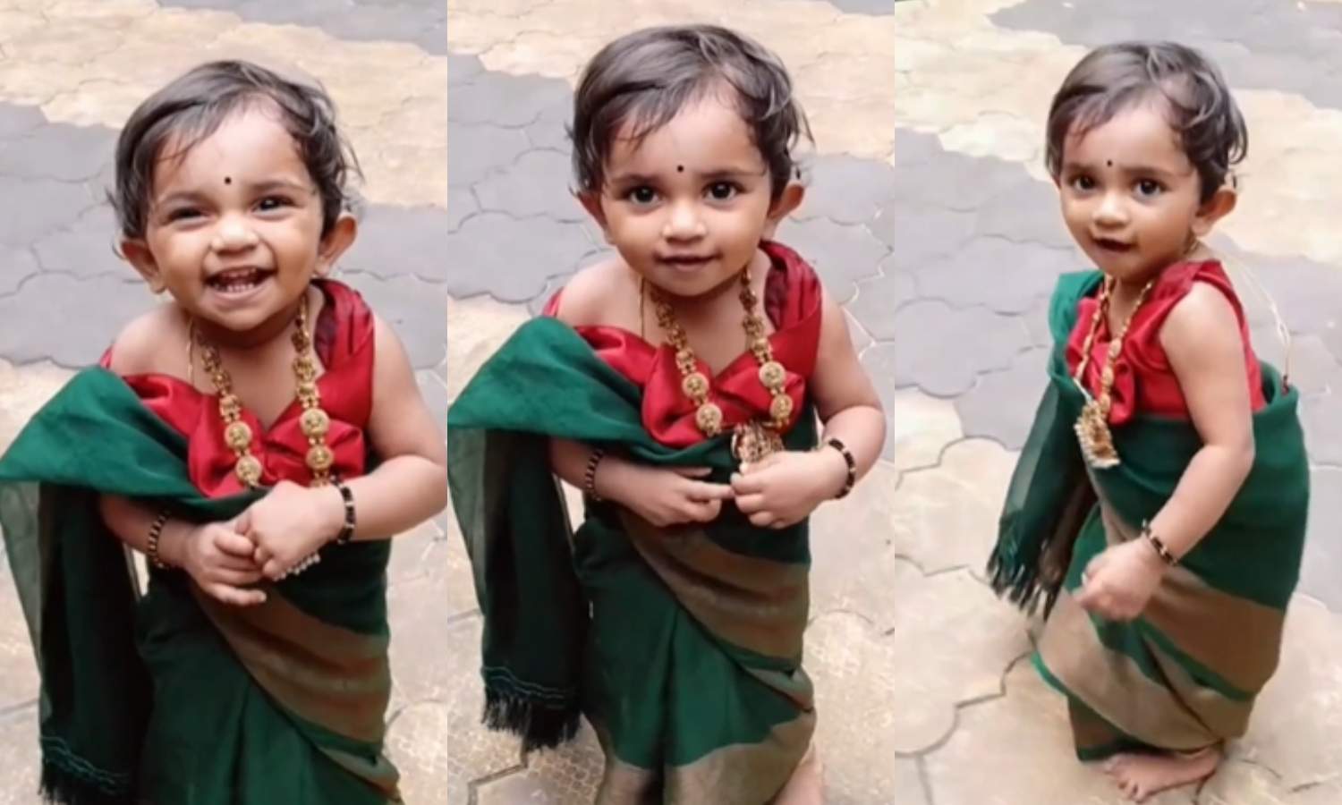 Baby cute smile pose to photographer viral video