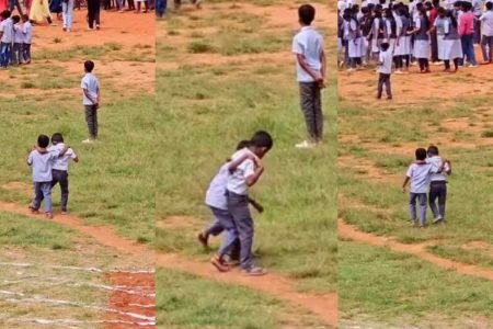 ഒരു കായികമേളയിൽ നിന്നുള്ള മനോഹര കാഴ്ച!! സ്കൂൾ കാലത്തെ കളങ്കമില്ലാത്ത സൗഹൃദം വിളിച്ചോതുന്ന വീഡിയോ