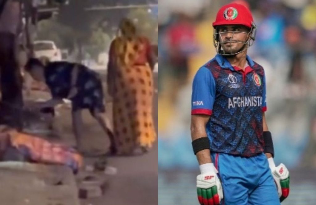 Afghanistan cricketer giving money to street people viral video