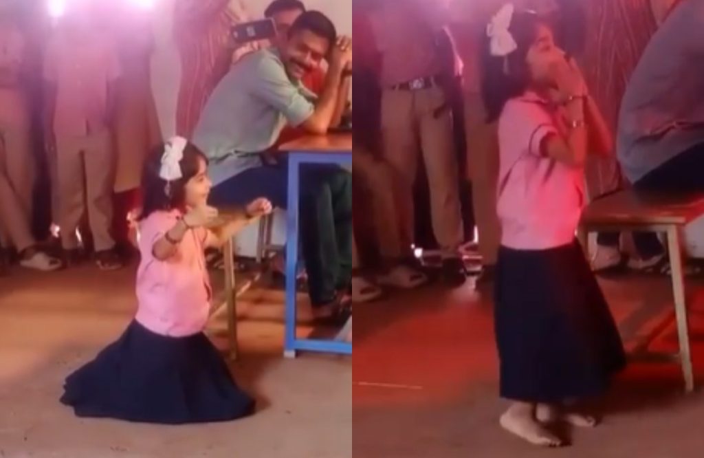Child dancing like her sister in school art fest viral video