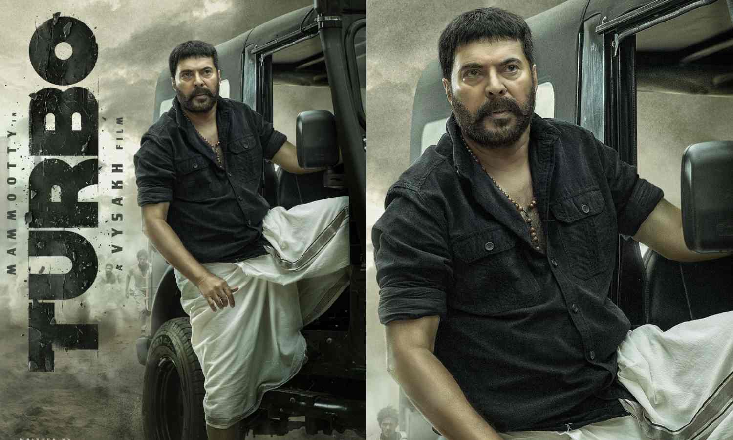 Mammootty stylish look Turbo movie first look poster unveiled