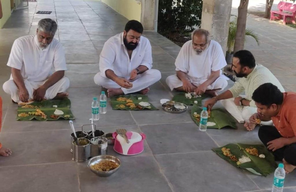 Mohanlal visit spiritual guru Avadhoota Nadananda Maharaj