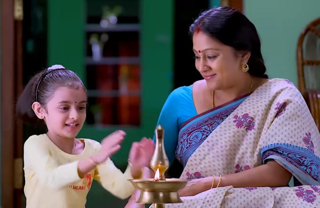 Serial actress Sajitha Betty wish her daughter as Devutty of Santhwanam