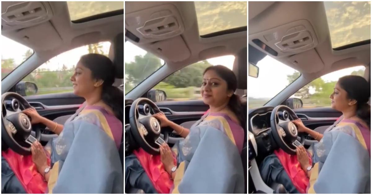 Actress Chippy Renjith car driving video