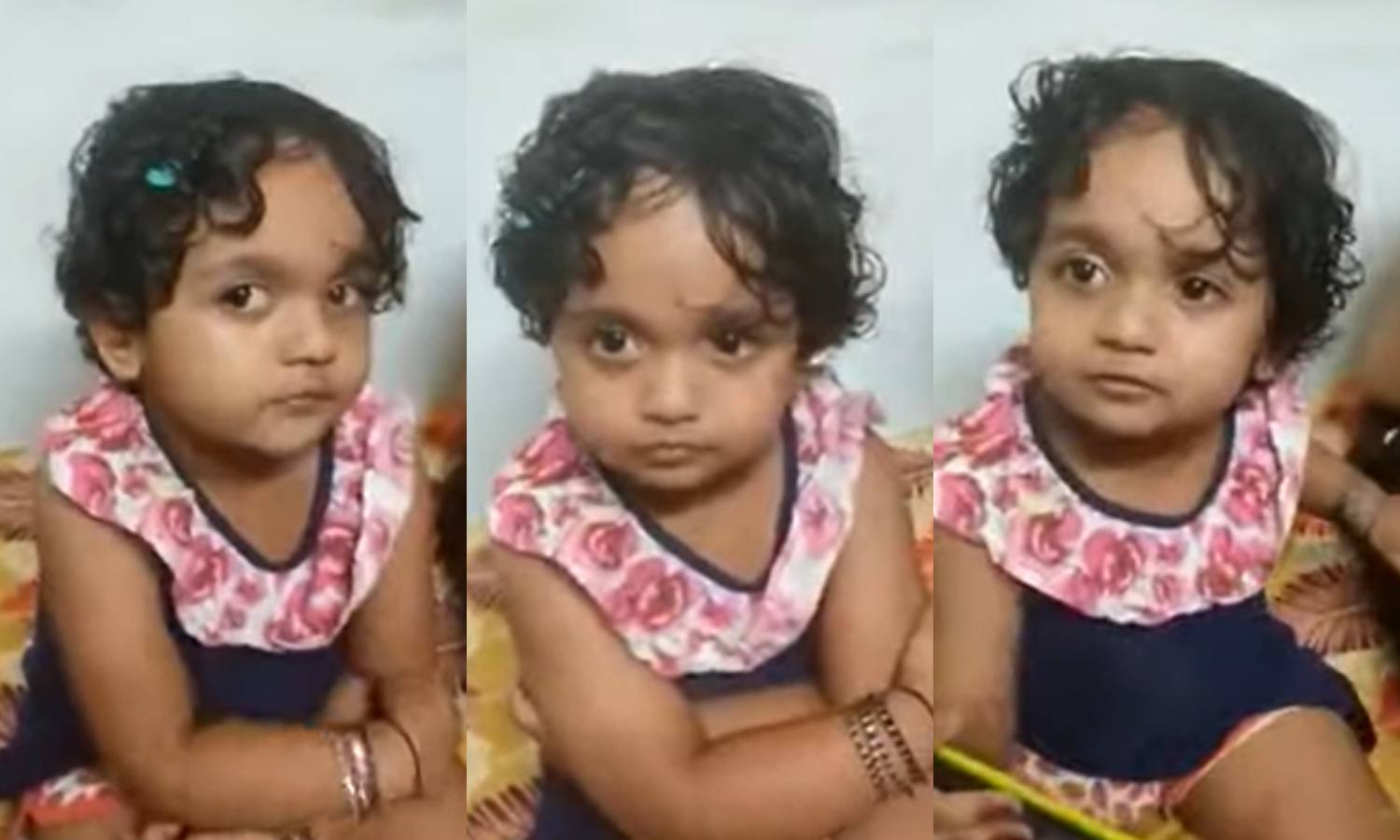 Baby girl talking to her mother about studies viral video
