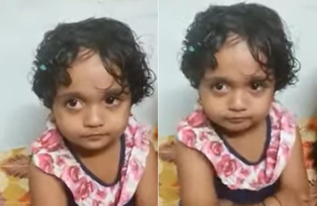 Baby girl talking to her mother about studies viral video