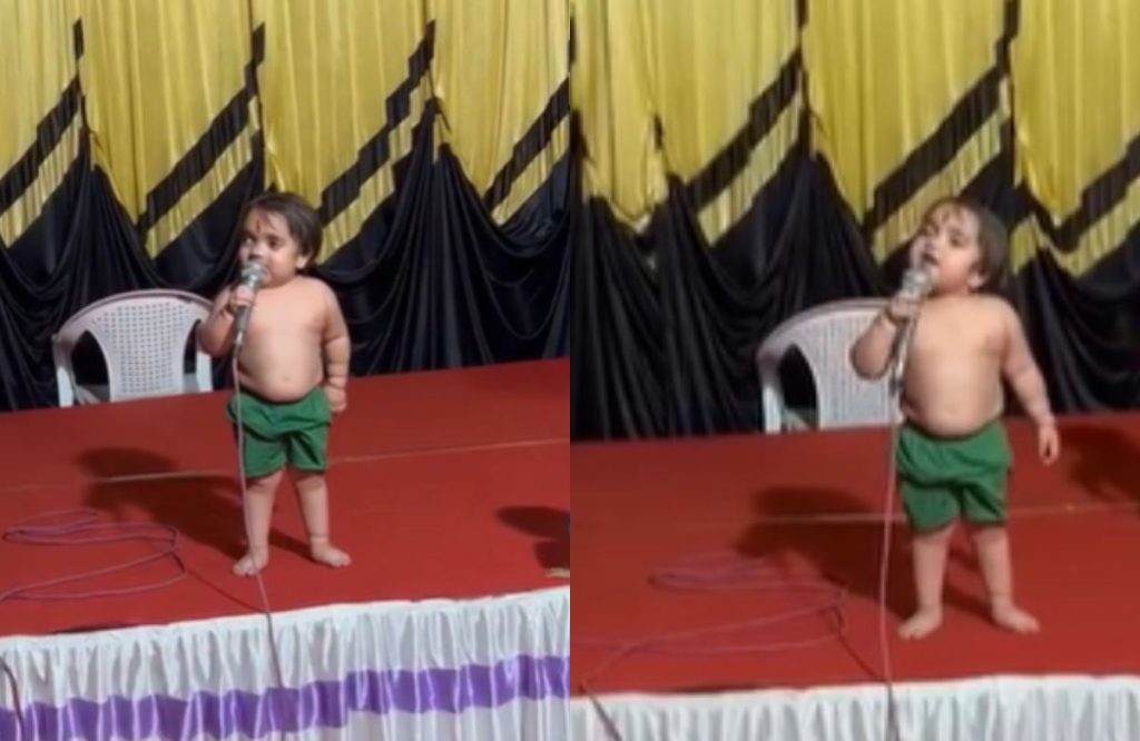 Baby singing Aalayal Thara Venam folk song viral video