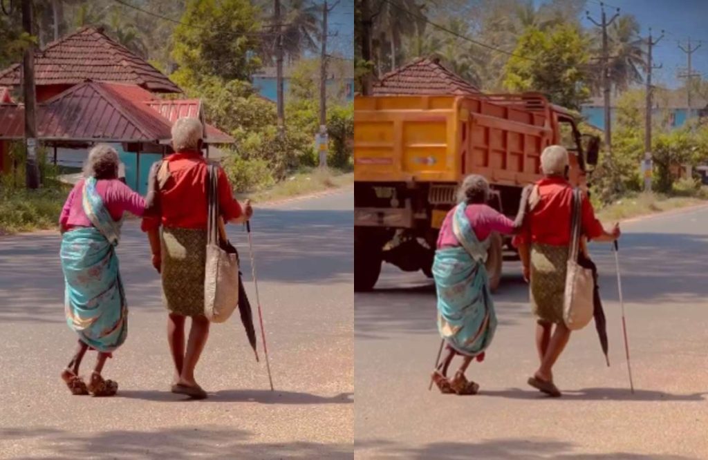 Heartwarming husband wife walking love viral video