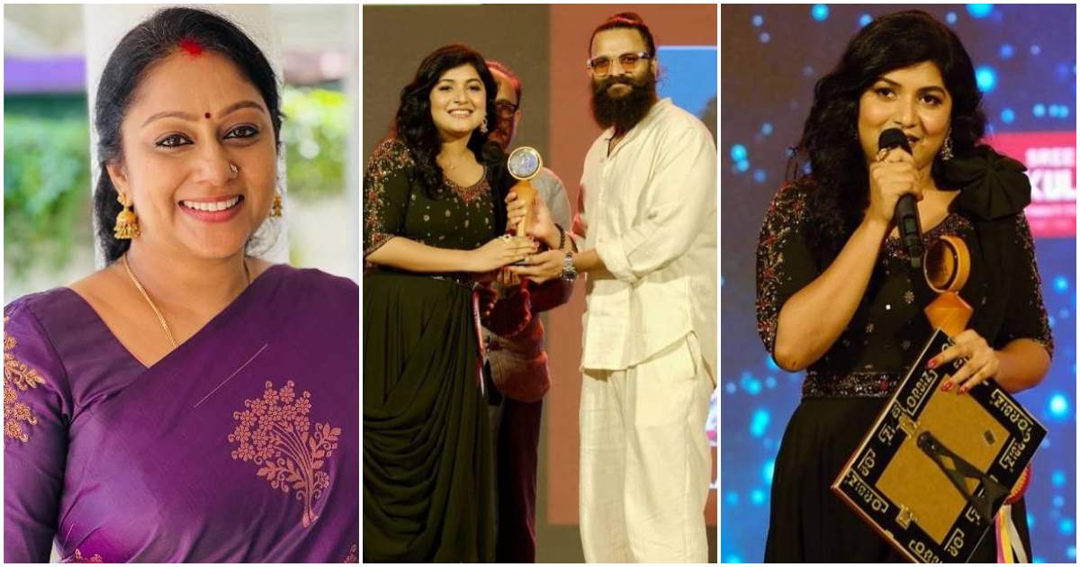 Santhwanam actress Raksha Raj expresses gratitude to Chippy for her award