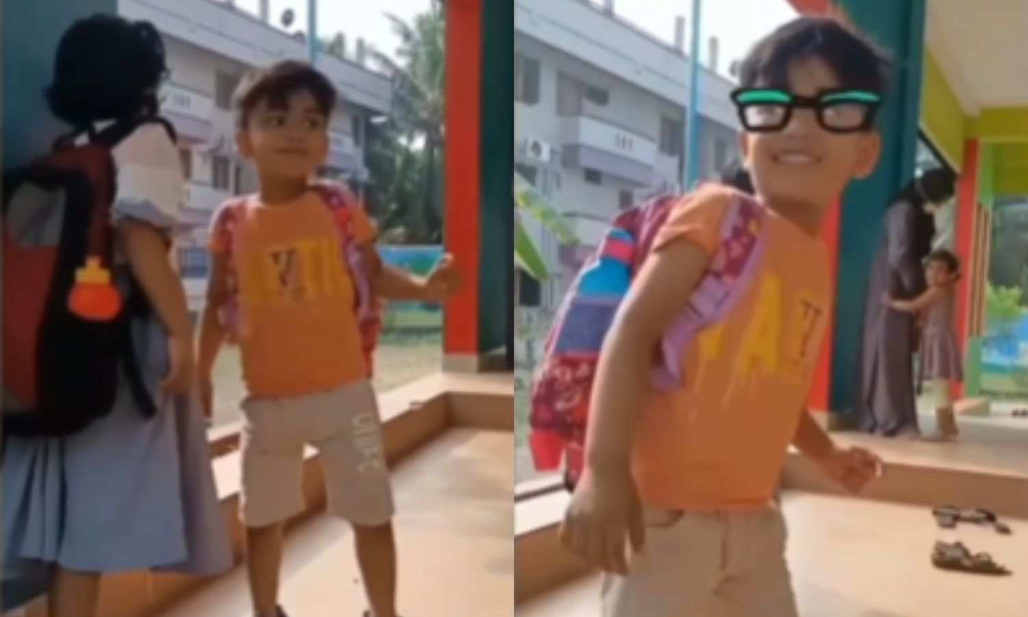 School boy playful gesture melts hearts viral video