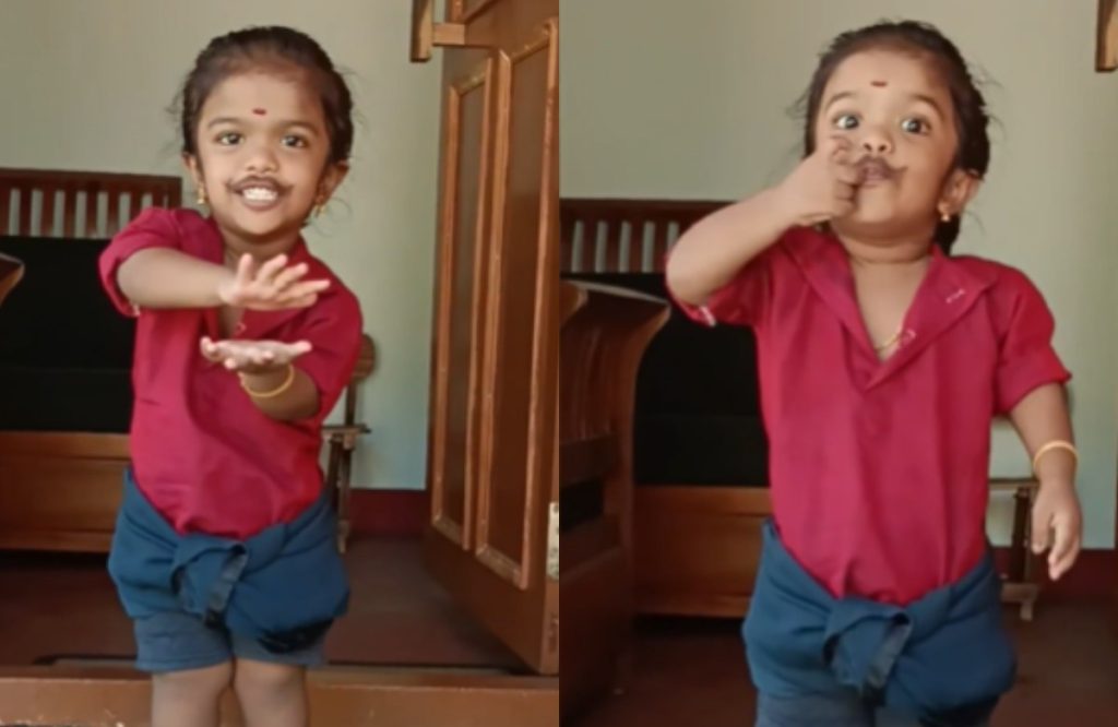 Child talking like Meesha Madhavan viral video