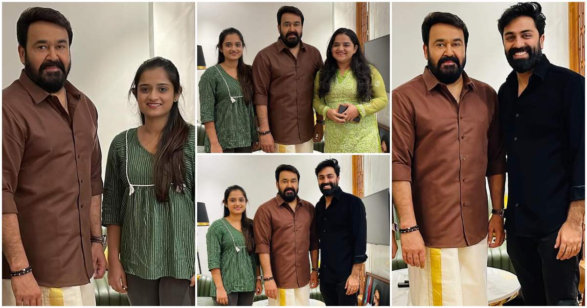 Mohanlal blesses Gopika Anil and Govind Padmasoorya ahead of their wedding