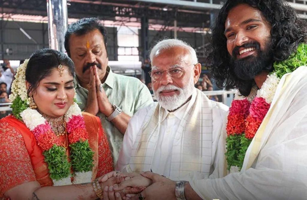 Narendra Modi attends Suresh Gopi daughter wedding ceremony
