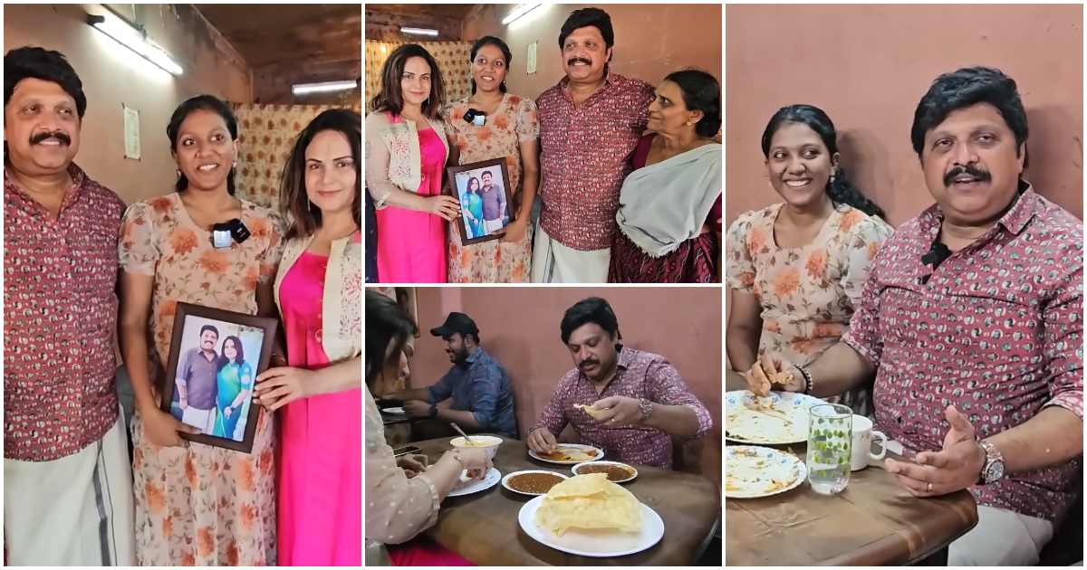KB Ganesh Kumar visits Surya hotel for breakfast
