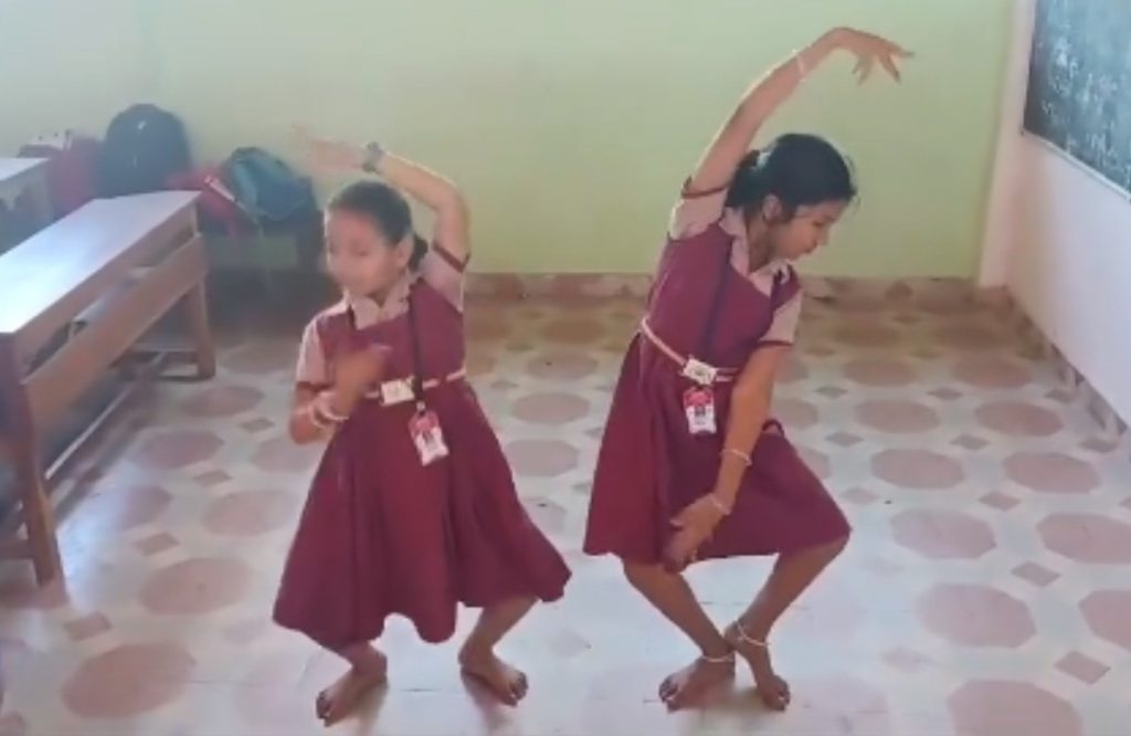 Students dancing kerala classroom viral video