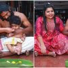 Sneha Sreekumar baby Kedar choroonu in Guruvayur temple