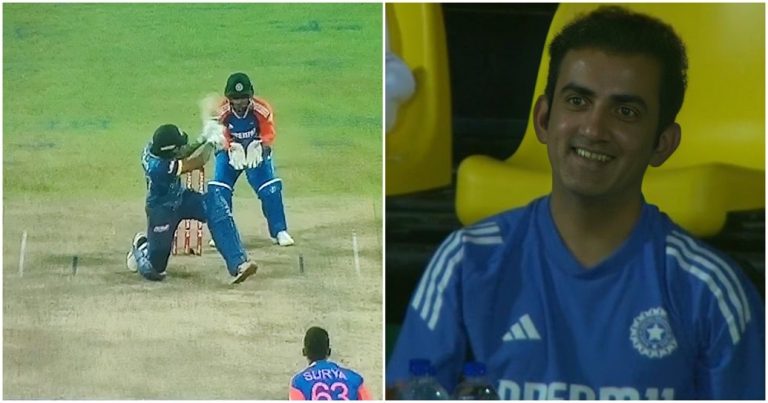 Sanju Samson stunning catch Gautam Gambhir reaction