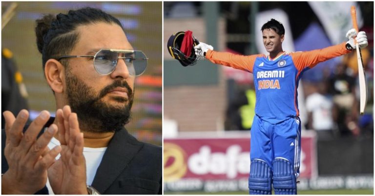 Yuvraj Singh congratulates Abhishek Sharma century